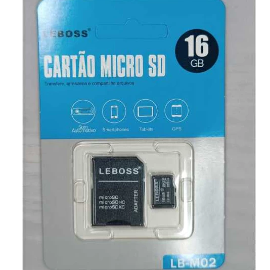 Cartão memória MicroSD 16GB Leboss