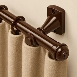 Varão de Cortina 1 Metro Aço Ferro Várias Cores 19mm Fino Resistente Com Kit de Instalação Sala Cozinha