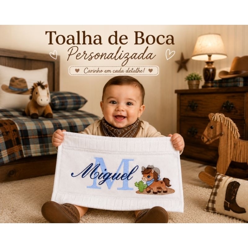 kit 2 toalhas de boca personalizadas com nome,Creche,escola ou infantil.