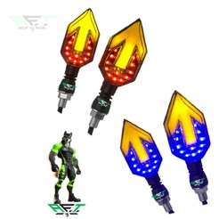 SETA PISCA DE LED SEQUENCIAL FLECHA AZUL OU VERMELHO UNIVERSAL MOTOS TITAN, FAN, TWISTER, FAZER