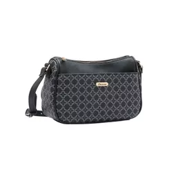 Bolsa Feminina Chenson Transversal Preta Elemento Gráfico Original 3484846