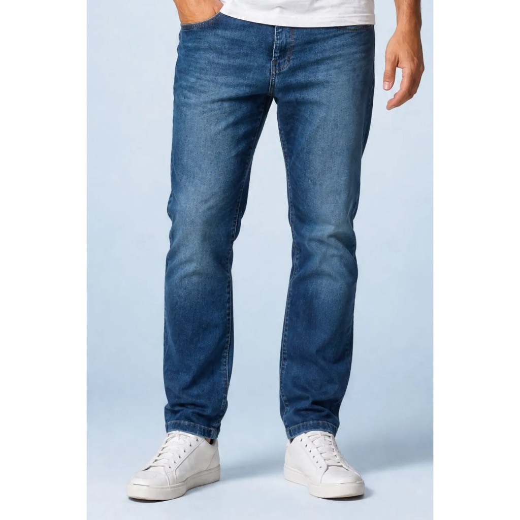 Calça Jeans Masculina Slim Básica Polo Wear Jeans Escuro
