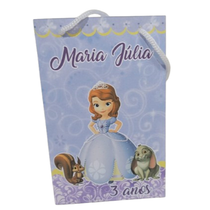 PEGUE E MONTE Sacolinha/Bolsinha (PEQUENA) Personalizada  PRINCESA SOFIA Festa Surpresa Mimos Lembrancinhas