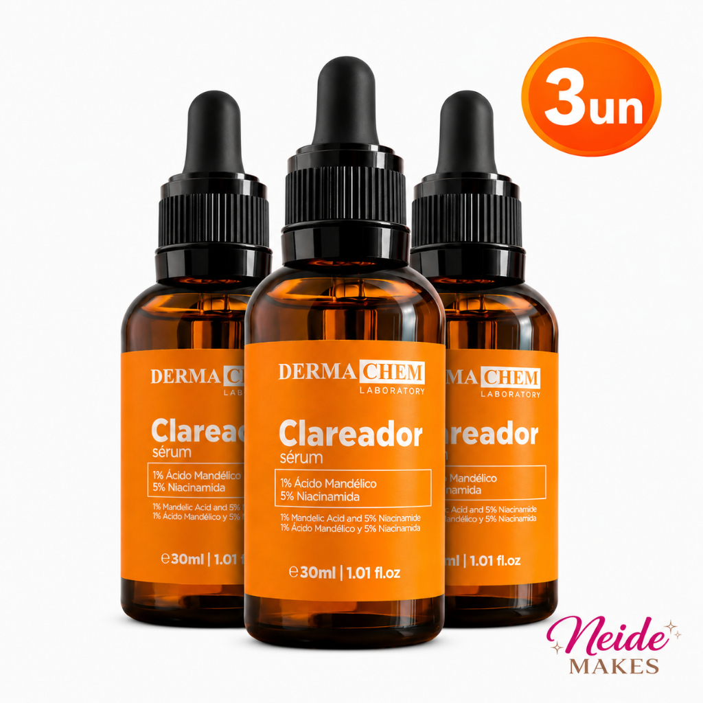 Kit 3 Sérum Clareador 30ml Dermachem Previne Sinais Precoce de Envelhecimento -Original