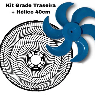 Grade Cadence Traseira + Hélice Ventilador 40cm Azul