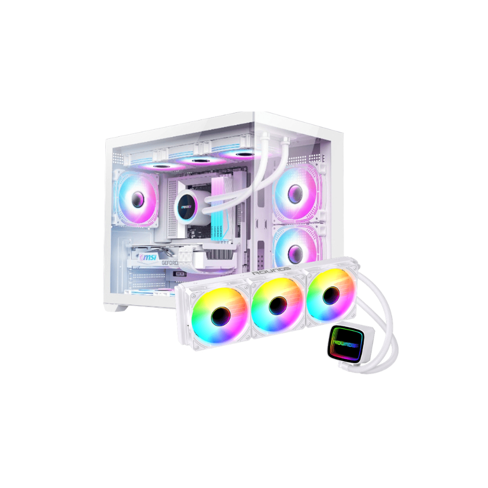 Gabinete Micro ATX ROUND5 Blast + WaterCooler White [R5-BLAST-W-2188] - SEM FONT