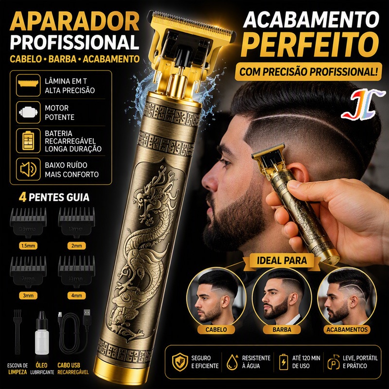 KIT2 Maquina de Barbear cortar cabelo Aparador Profissional barbeador acabamento Sem Fio Portátil