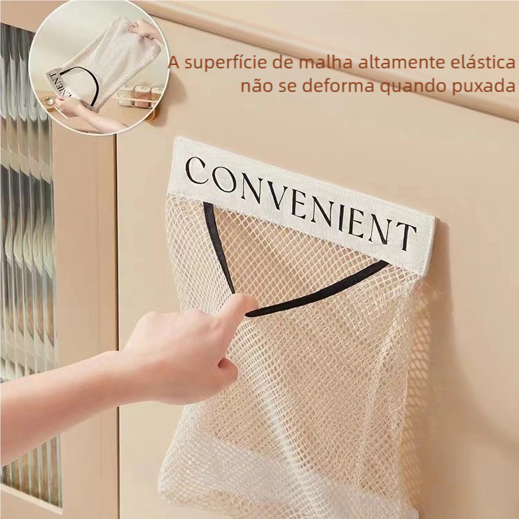 Organizador Bolsa Rede Pendurável Multiuso Ideal para Armazenamento e Organização Doméstica