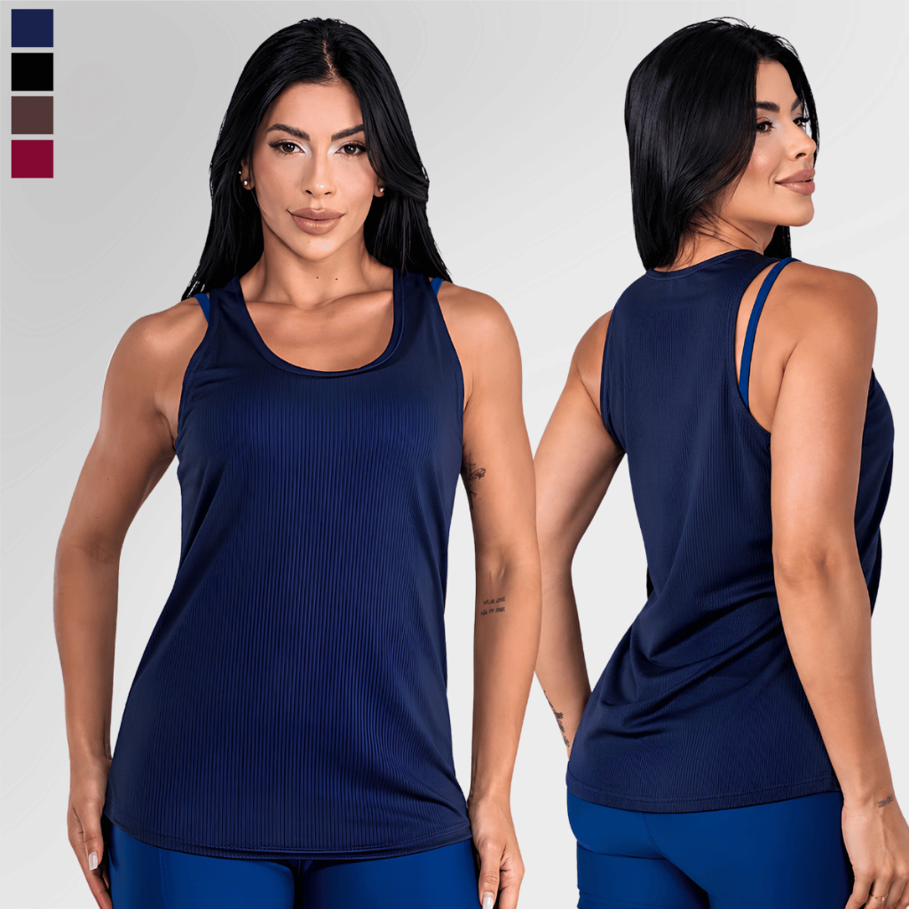Regata Feminina Fitness Esportiva Academia Treino Leve Confortável Moda Casual