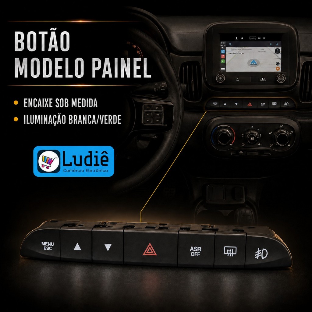Kit Farol de Milha Mobi 2022 a 24 Botão Original Neblina Serra Serração Farol Farolete Baixo Alto Noite Estrada · foto 2