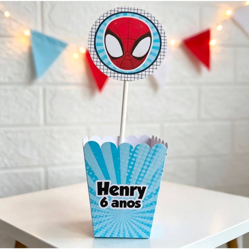 CENTRO DE MESA cachepô Spiderman Homem Aranha | lembrancinhas, decoração, mimos personalizados