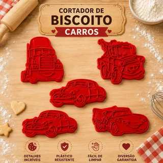 Cortador de Biscoito, Kit, Carros, Confeitaria, Biscoito Decorado, kit cortador de biscoito carros