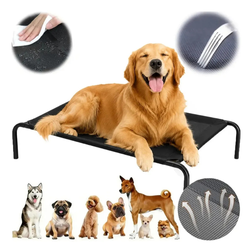Cama Cachorro Pet Grande Suspensa Ortopédica Tamanho 90x60cm Yesop