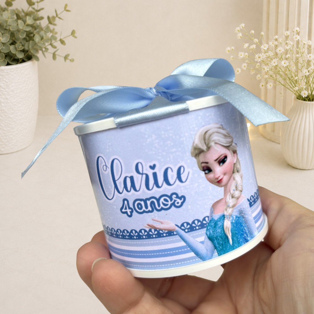 Kit Tubolata Personalizada 5x6 Frozen – Lembrancinha Aniversário Festa Infantil Menina