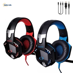 Headset Gamer com Microfone Onistek ON-455A LED 50mm USB P2 Cabo Trançado 2m