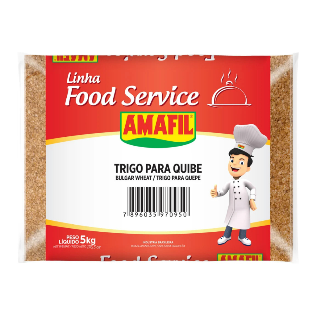 Trigo Para Quibe Amafil 5kg Linha Profissional Atacado Kibe