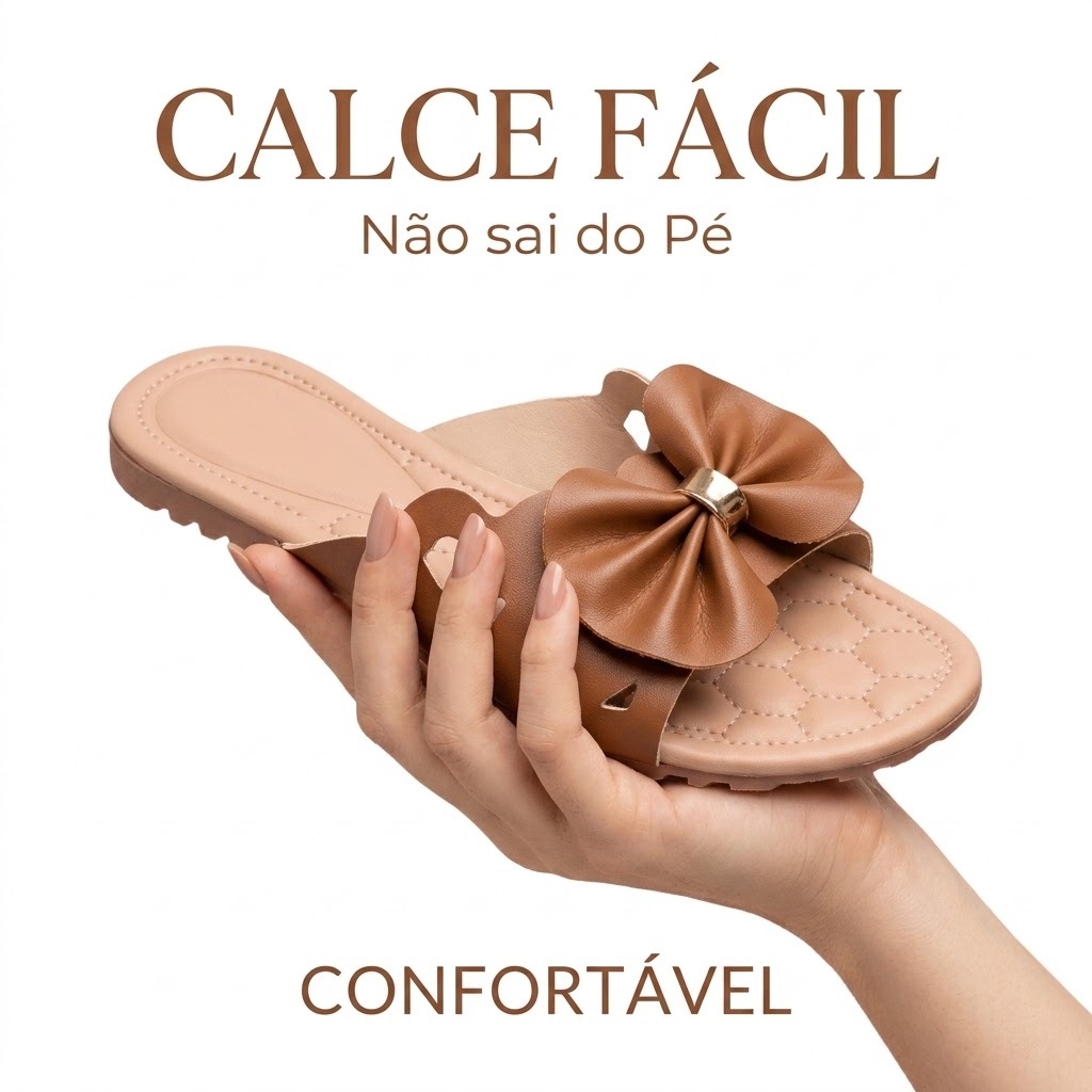 Rasteirinha feminina confortável sandália rasteira casual Leve Antiderrapante Moda Sandália Feminina Premium