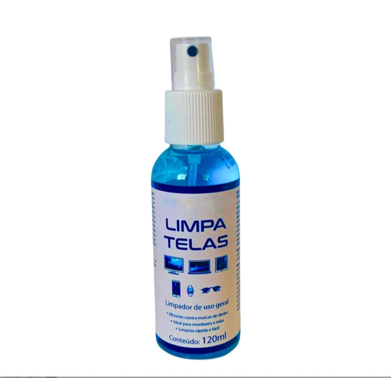 Limpa Telas Implastec 120ml - Remove Manchas e Estática, Limpeza Segura para Dispositivos