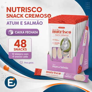 Kit 12 snack cremoso nutrisco gato como churu - Escolha o sabor