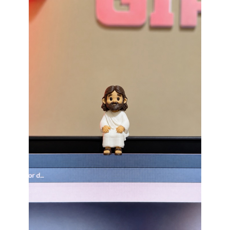 Mini Jesus 3D 4cm – Miniatura Decorativa Religiosa | Lembrancinha Católica | Presente de Fé
