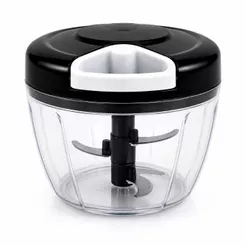 Mini Processador Manual 500ml 3 Lâminas Inox Triturador de Alimentos