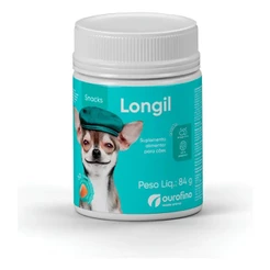 Suplemento Para Idosos Longil Snacks 30 Tabletes Ouro Fino Cães e Gatos