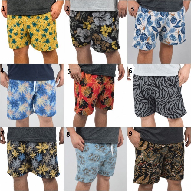 Kit 2 Short Estampado Tactel Com Elastano Extra Grande Plus