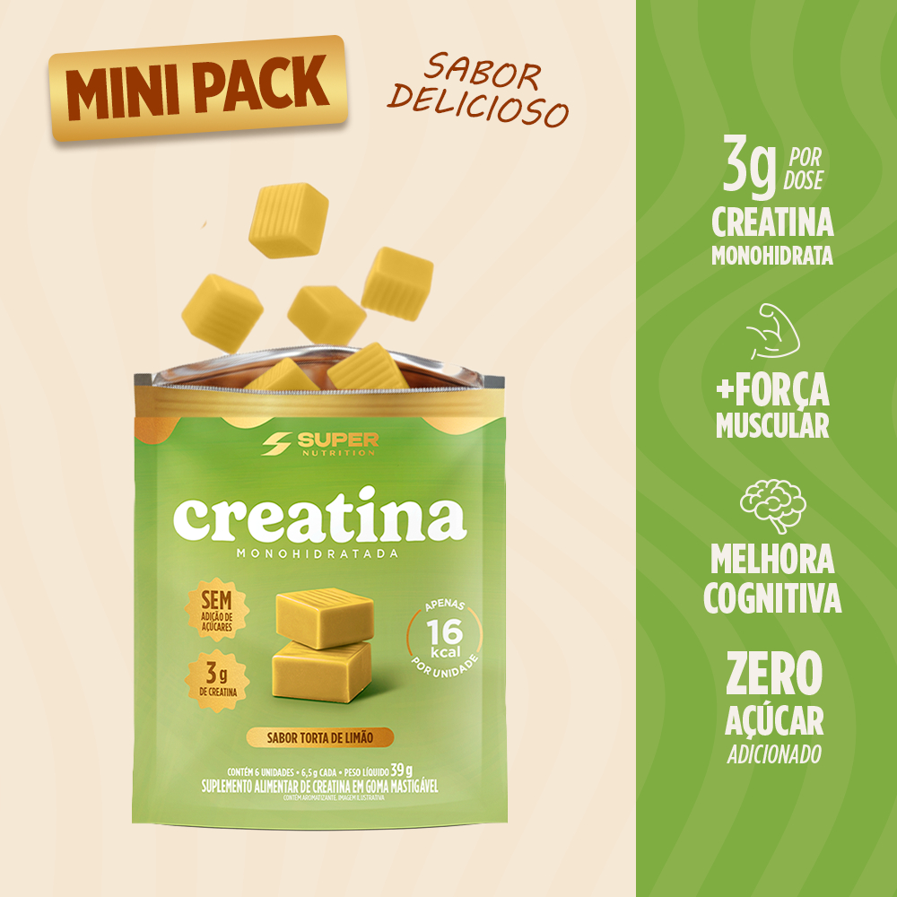 Mini Pack Caramelo de Creatina Torta de Limão - 6 Unidades