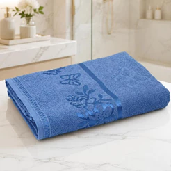 Toalha de Banho Premium 75x130cm 100% Algodao Enxuga Bem Super Macia Floral Rosas Garden