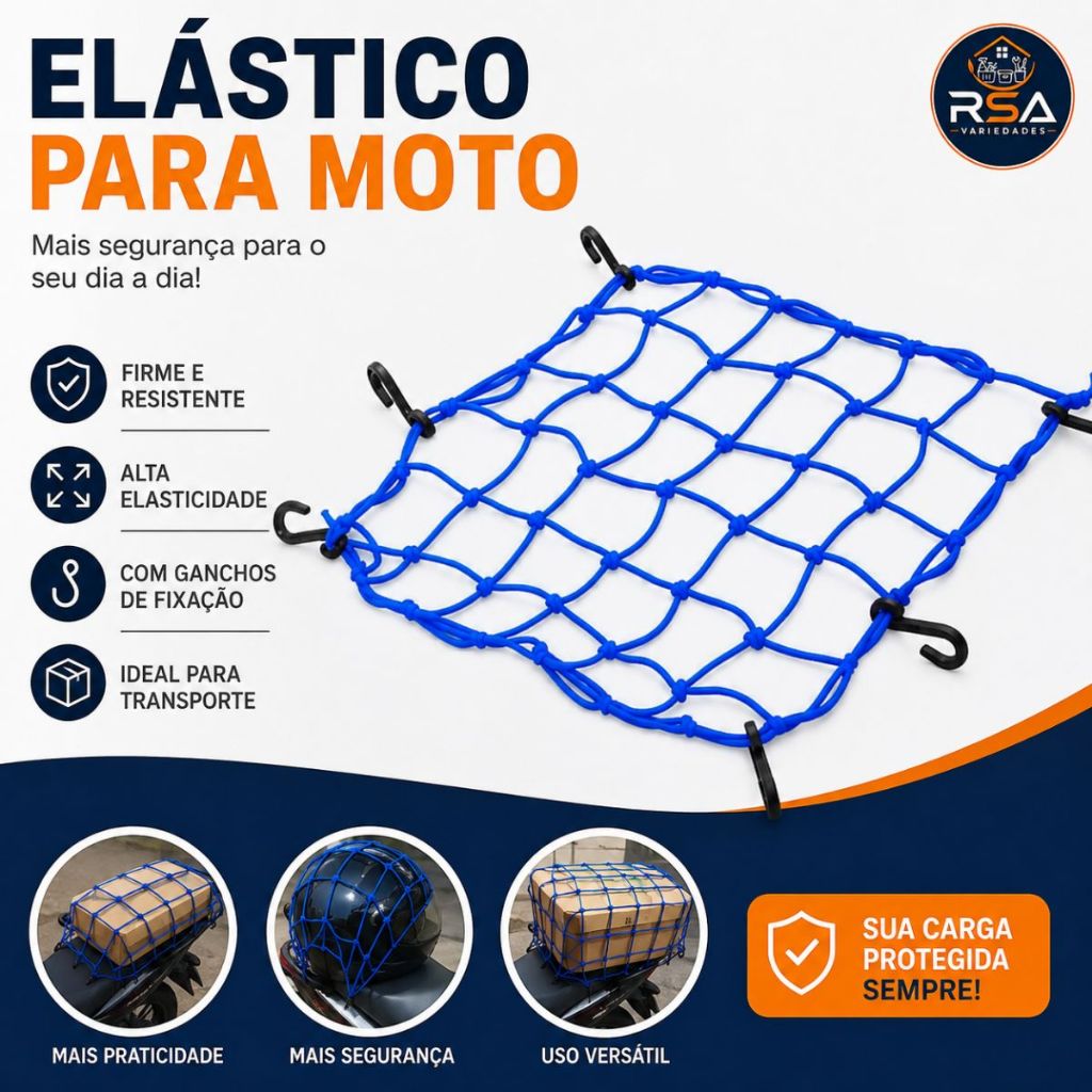 Elastico moto aranha moto rede elastica capacete bagageiro carga ganchos plasticos 30x30