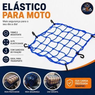 Elastico moto aranha moto rede elastica capacete bagageiro carga ganchos plasticos 30x30