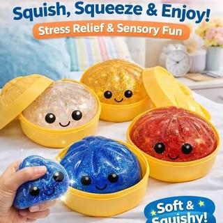 Squishy Dumpling Bolinho Pãozinho Surpresa Anti Estresse Viral