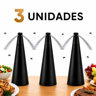 Ventilador Repelente Espanta Mosca Mata Mosquito Para Mesa Cozinha Churrasco Comida