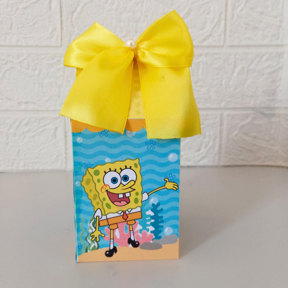 Caixa Milk Personalizada Bob Esponja| Lembrancinha|Festa Infantil|Aniversário|Mesversário