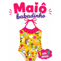 Maiô/Body infantil babadinho meninas de 2 aos 8 anos praia piscina verão