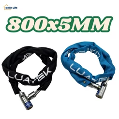 Cadeado para Bike LK-BL50 Corrente de 800mm Revestida com Trava em Alumínio