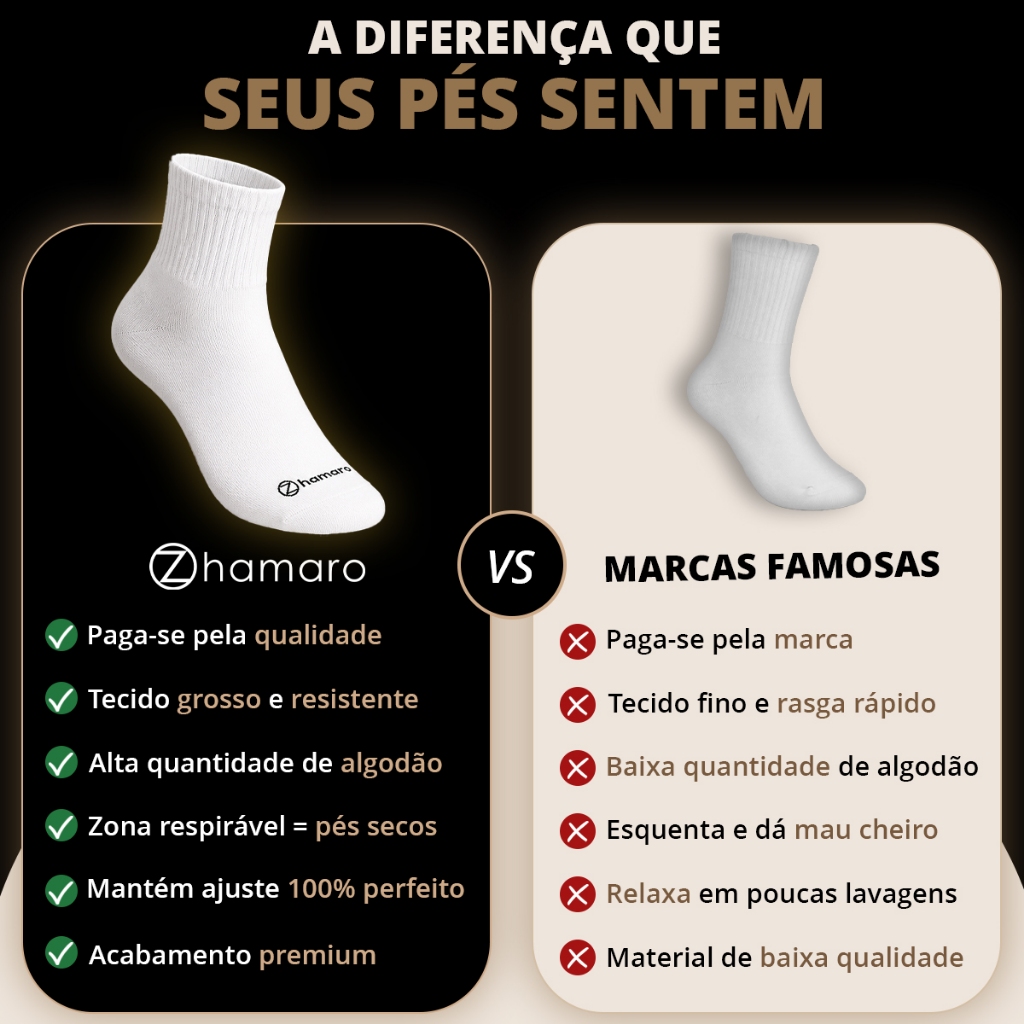 Kit 10 Pares Meias Zhamaro Algodão Cano Médio Alto Masculina Feminina Atoalhada Grossa Confortável · foto 2