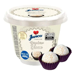 Brigadeiro Chocolate Branco Pronto P/Comer E Enrolar Junco 400g Festa Aniversario