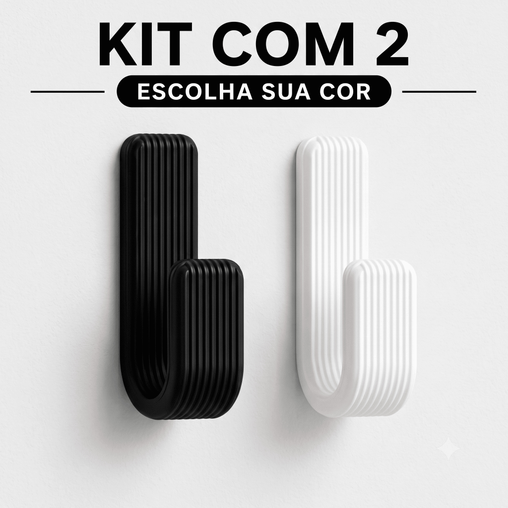 Ganchos Toalheiro de Parede Cabide Moderno Minimalista para Banheiro REFORÇADO COM DUPLA FACE