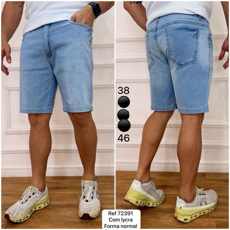 Bermuda Jeans Masculina Com Elastano Exclusiva 36 ao 46