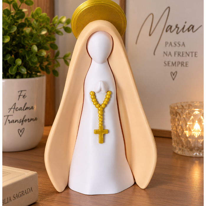Nossa Senhora Aparecida 3D Decorativa 10 13 18 cm | Imagem Religiosa | Presente Católico