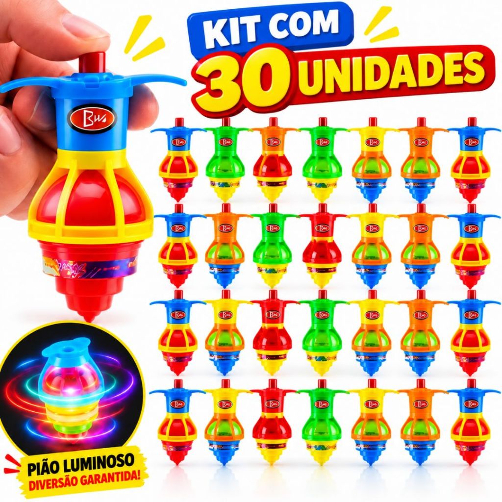 10/20/30 Pião Giroscópio Brinquedo Infantil Brincadeira Criança Pronta Entrega Lembrancinhas Presente