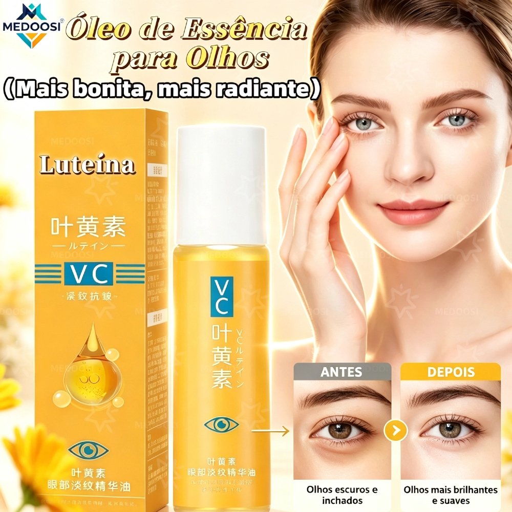 MEDOOSI Óleo de Essencial para Olhos Luteína | Remove Olheiras, Bolsas e Reduz Rugas e Linhas Finas Pele