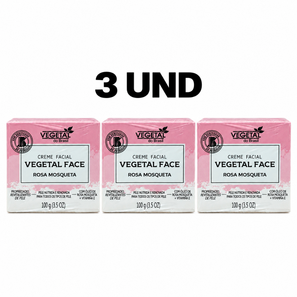 Creme Facial Rosa Mosqueta 100g Vegetal do Brasil