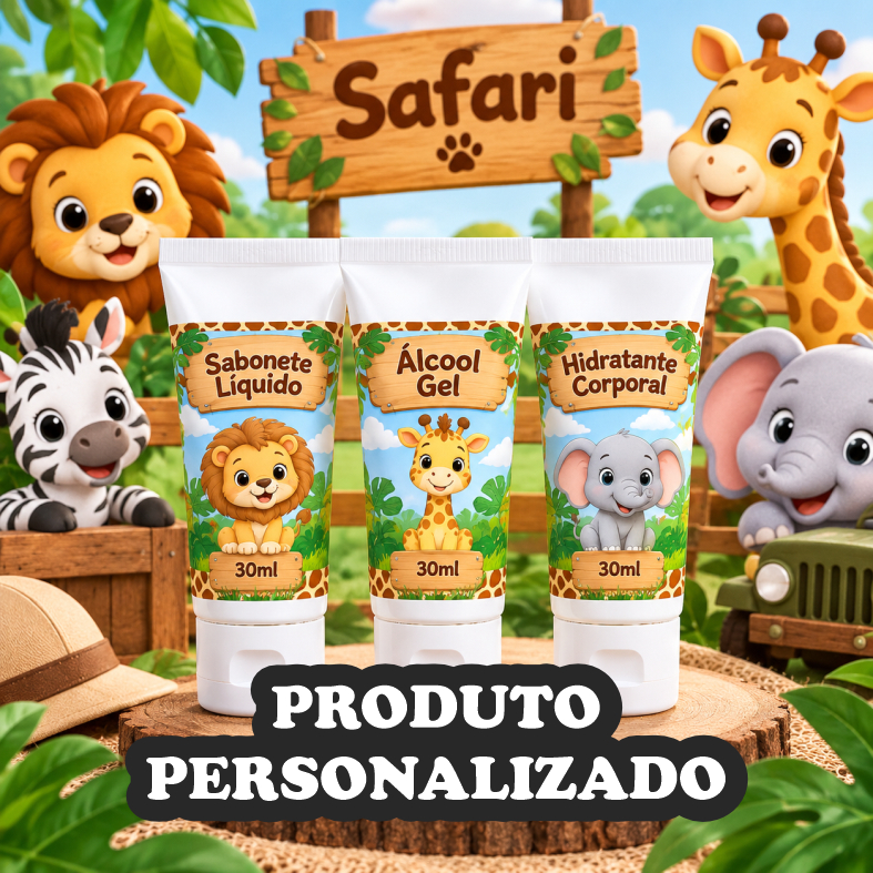5/10/15/20 Kits - Sabonete Líquido, Hidratante ,Álcool Gel - Lembranciha Personalizada Infantil e datas comemorativas