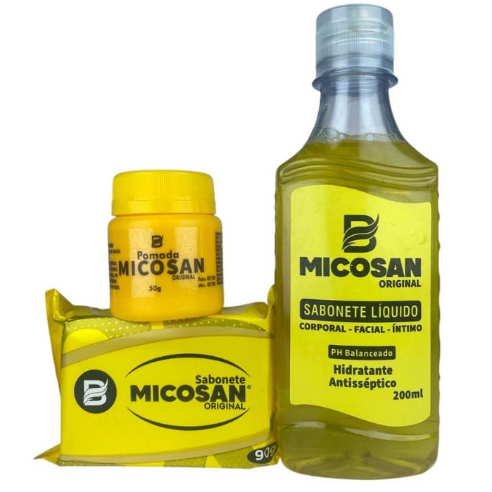 Kit Micosan Completo Original 3 Itens Baruc Cosméticos