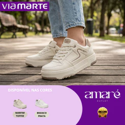 Tênis Via Marte Feminino Confortável Chunky Casual Plataforma Estiloso Designer Moderno Lançamento 305003 Original
