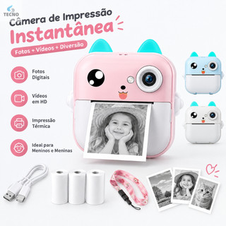 Câmera De Impressão Instantânea Para Crianças Vídeo Fotografia Digital Fotográfica Toy Mini Impressora Térmica Boy Girls