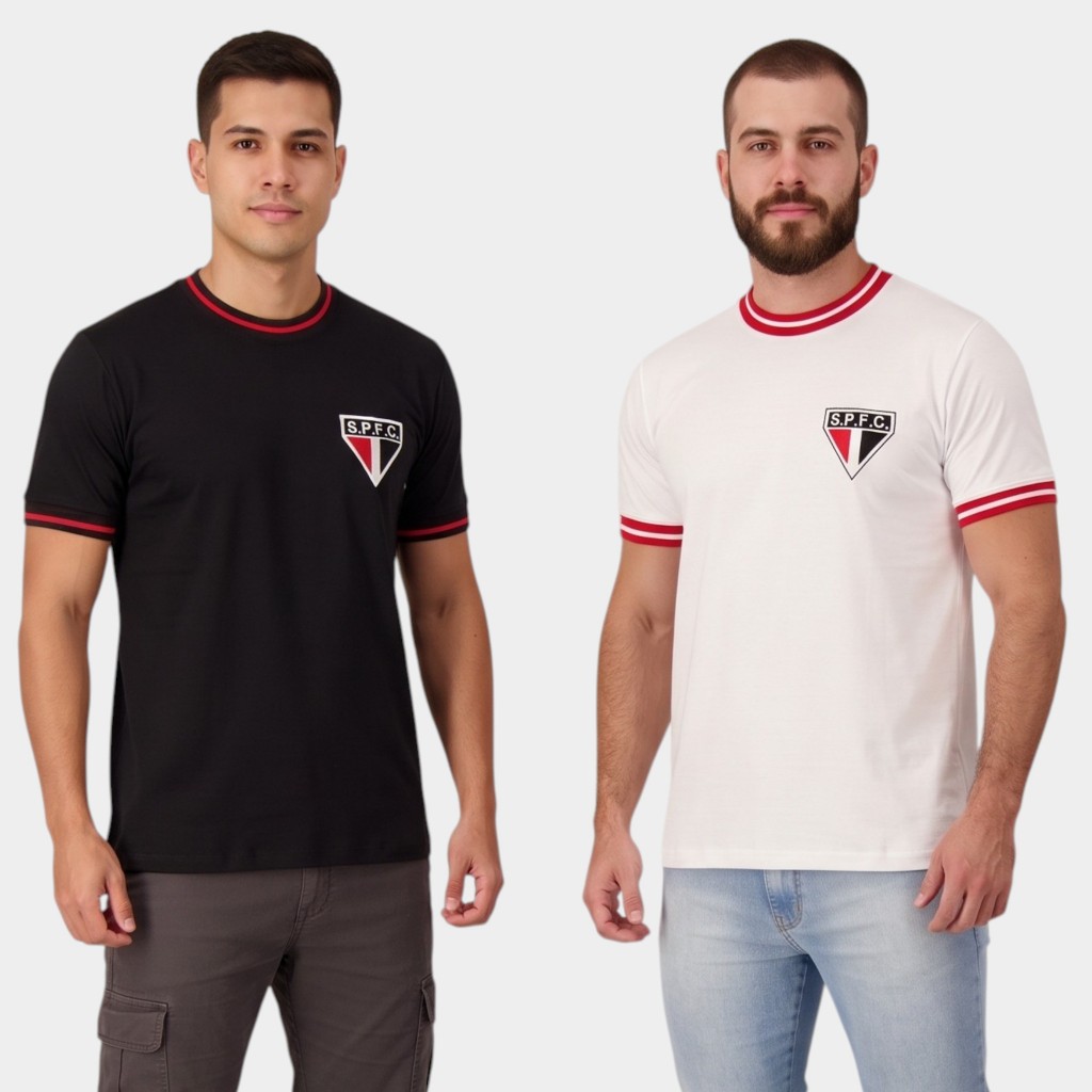 Camisa São Paulo Classic Retrô Mania Masculina