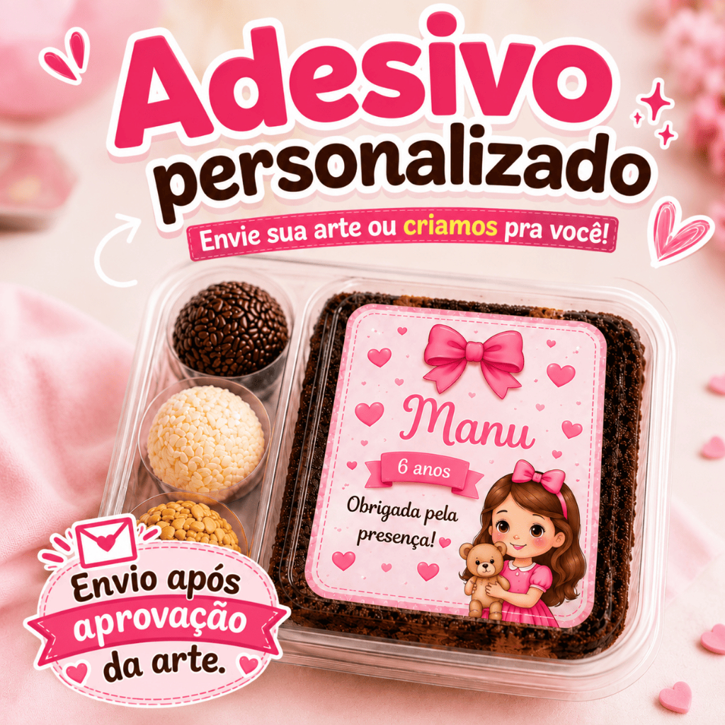 ADESIVO PERSONALIZADO PARA LEMBRANCINHA - RÓTULO PARA MARMITINHA